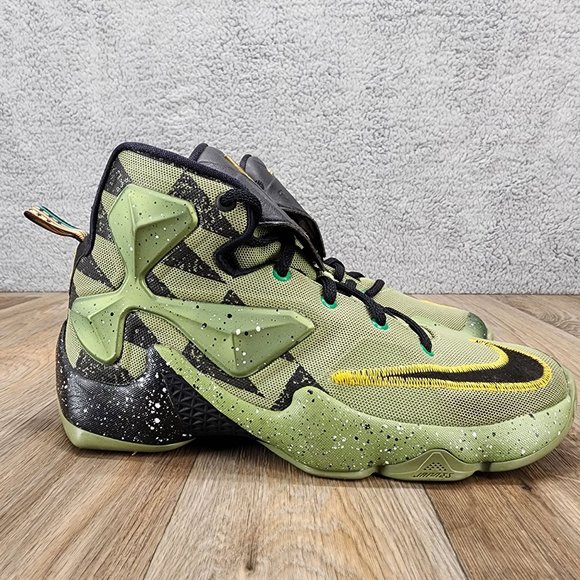 Nike Other - Nike Lebron XII 13 836386-309 Alligator Big Boy's Size 5Y Green Mid Top Sneakers